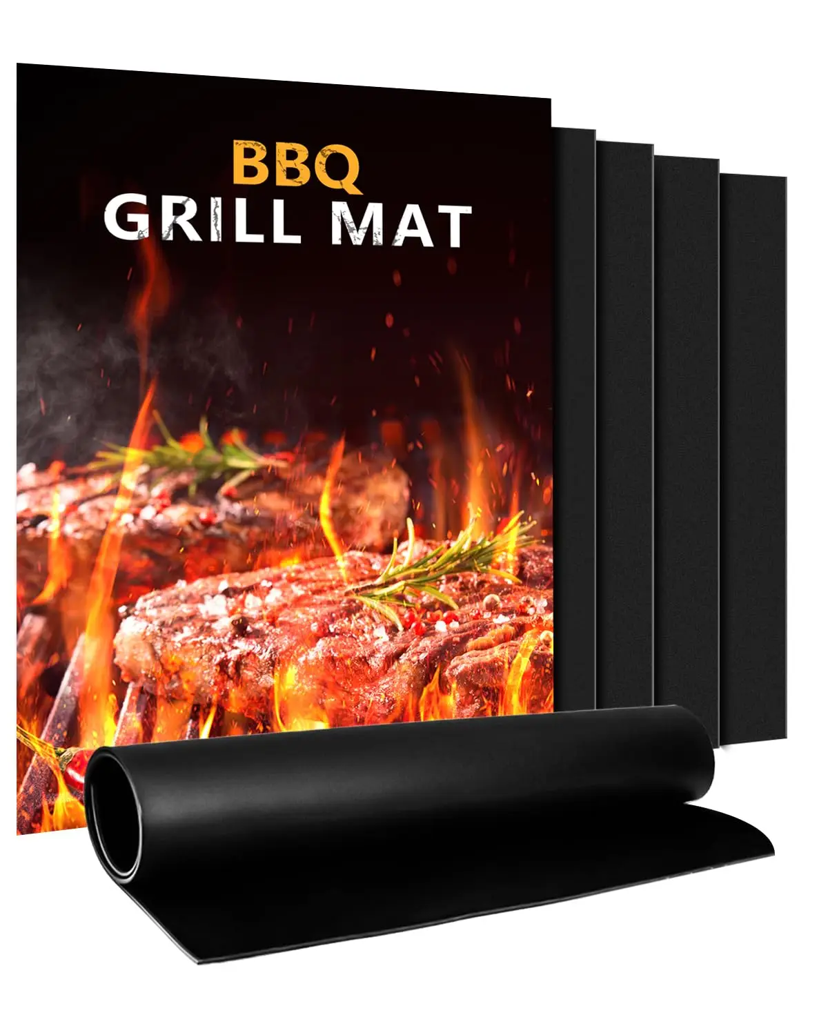 5er-Pack Grillmatten (40 x 32 cm) – Antihaft-Teflon, PFOA-frei, wiederverwendbar für Gas-/Holzkohlegrills und Backen