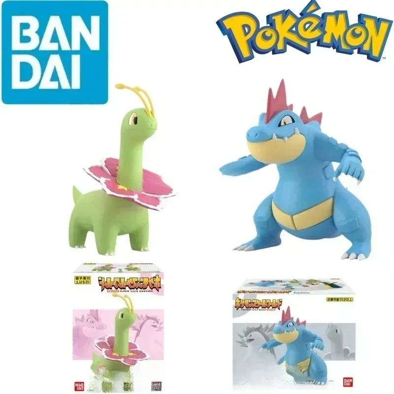 

Bandai Original Scale World POKEMON Johto Region Feraligatr Meganium Anime Figure Toys for Kids Gift Collectible Model Ornaments