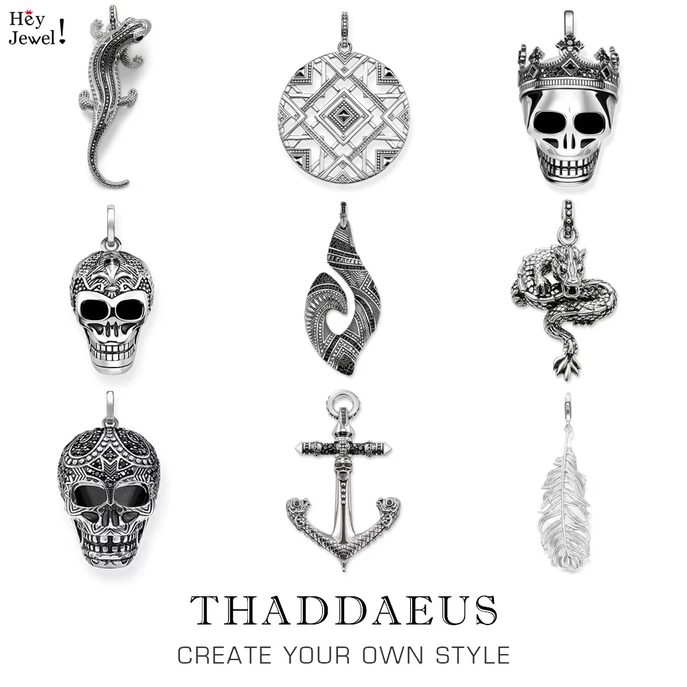 Pendant Hook Maori Africa Ornament Skull Dragon Feather Lizard Anchor Ethnic Jewelry Europe Bijoux Gift For  Woman & Men