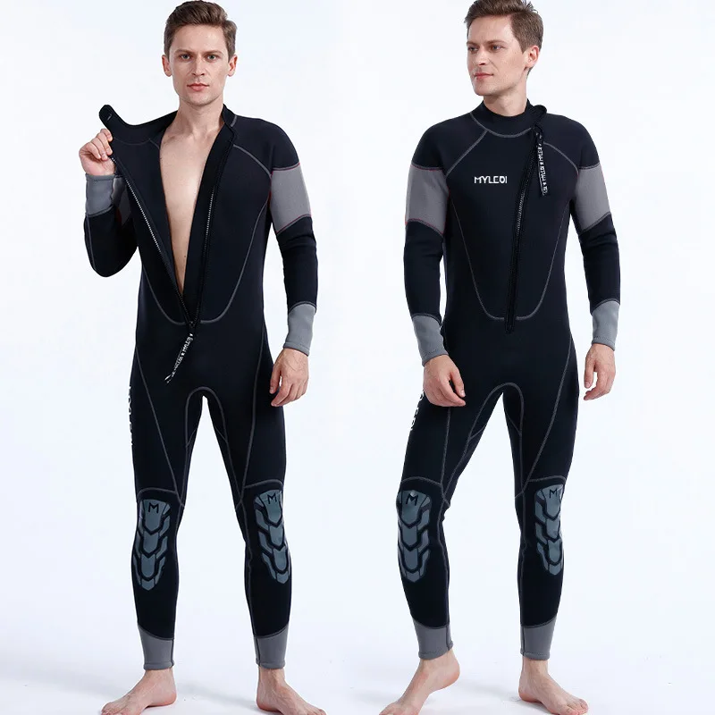 Neoprene Men's Wetsuit 3mm One Piece Diving Suit Swimming Surfing Snorkeling Kayaking Sports Clothing Wet Suit Equipment