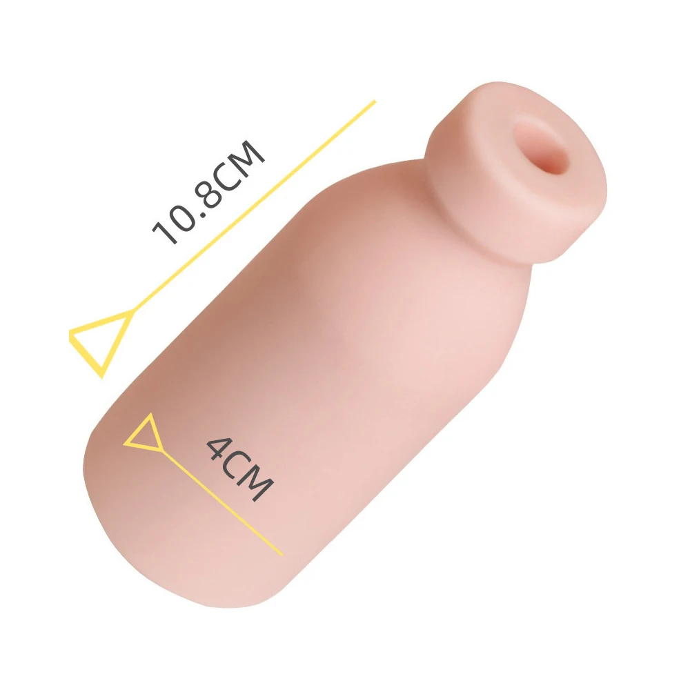 Milk Bottle Shape Male Masturbation Cup Silicone Masturbator Soft Emulational Vaginal Bulge Portable Manual Sex Toys for Man