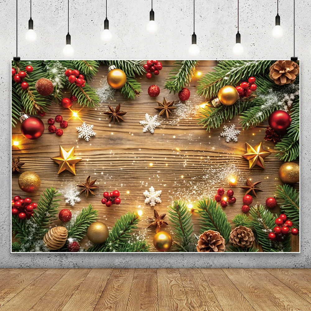 Feliz Navidad telón de fondo fotografía Navidad puerta roja decoración al aire libre vista de nieve árbol de Navidad corona fondo accesorios de estudio