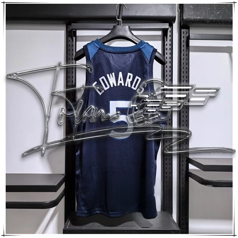أنتوني إدواردز رقم 5 رجل إمرأة ثلاثية الأبعاد مطبوعة Timberwolves أكمام البيسبول جيرسي الرياضة مروحة الخامس الرقبة تنفس مروحة الملابس #3