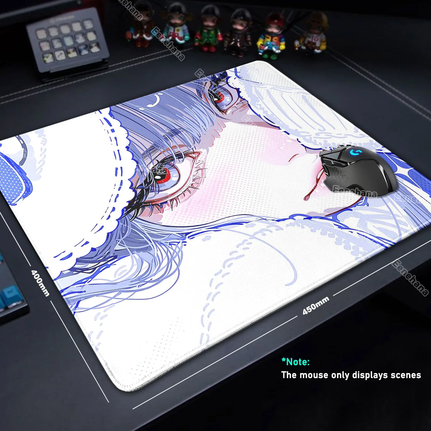 Beautiful Hand Drawn Anime Girl PC Gaming Mouse Pad 45x40cm Control E-sports Accessories Waterproof Non-Slip Laptop Set Up Mats