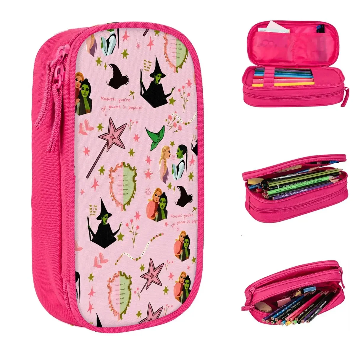 Wicked For Good Pencil Cases Witch Wizard Fantasy Pen Bag Kids Large Storage Students School Cosmetic Pencil Box