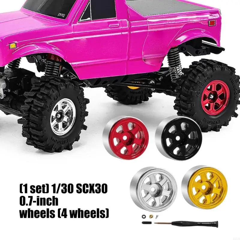 

Pack Of 4 High Quality 1/30 SCX30 0.7 Inch Aluminum Metal Replacement For Off Road Models A2UB