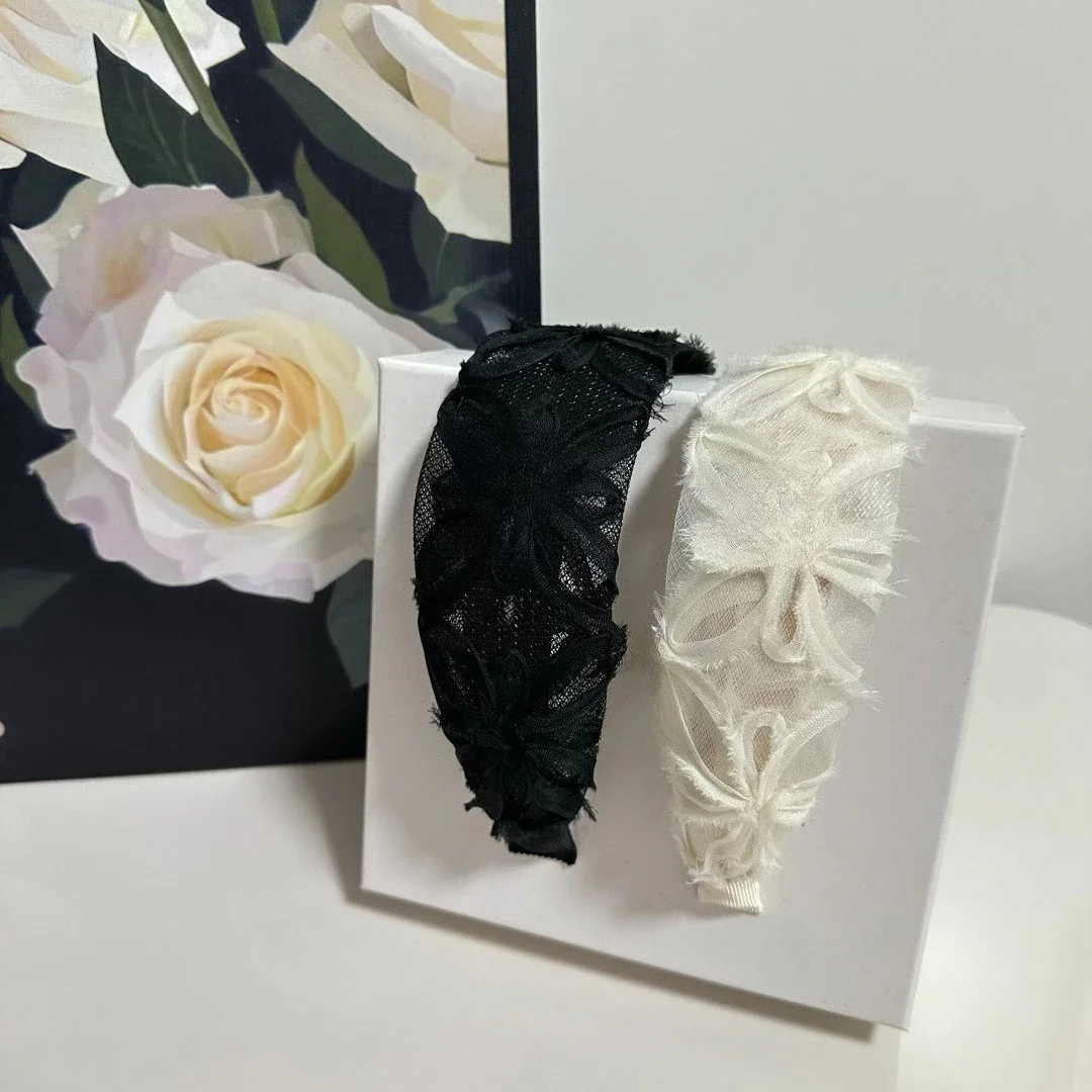 

Повязка на голову ручной работы, заколка для волос, балетная повязка на голову с кружевными краями, головной убор, милая повязка на голову, простые аксессуары для волос, женский элитный подарок