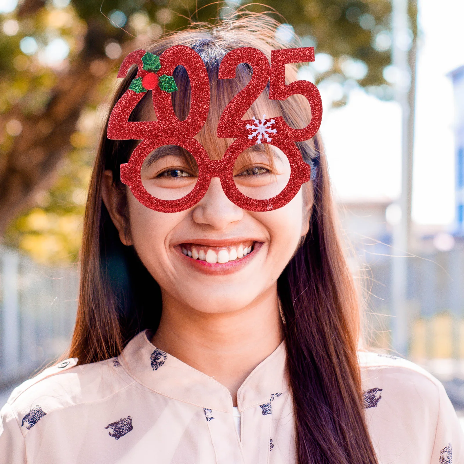 

3Pcs 2025 New Year Eve Party Eyeglasses Elegant Design Fun Photo Booth Accessories for Festive Events New Year Glasses
