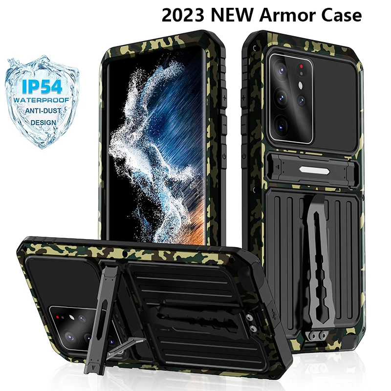 

Z-SHOW армированный чехол для Samsung Galaxy S22 Ultra Plus, чехол с полной защитой 360, водонепроницаемый чехол с кронштейном, объективом, стеклянным чехлом для телефона