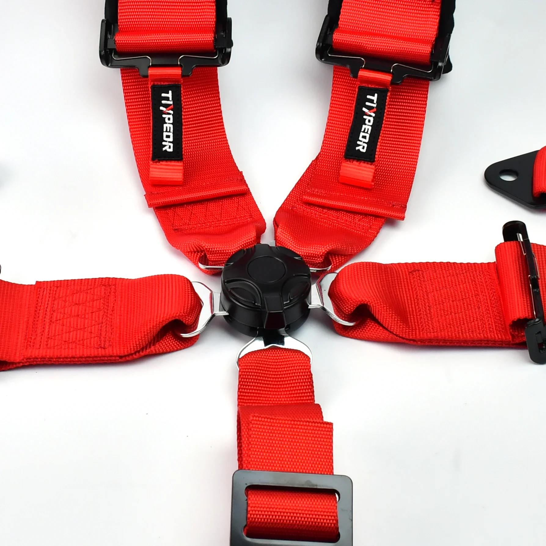 

TIYPEOR 3-Inch Wide High Quality Red Car Harness Seat Belt for Automotive Interior Supplies