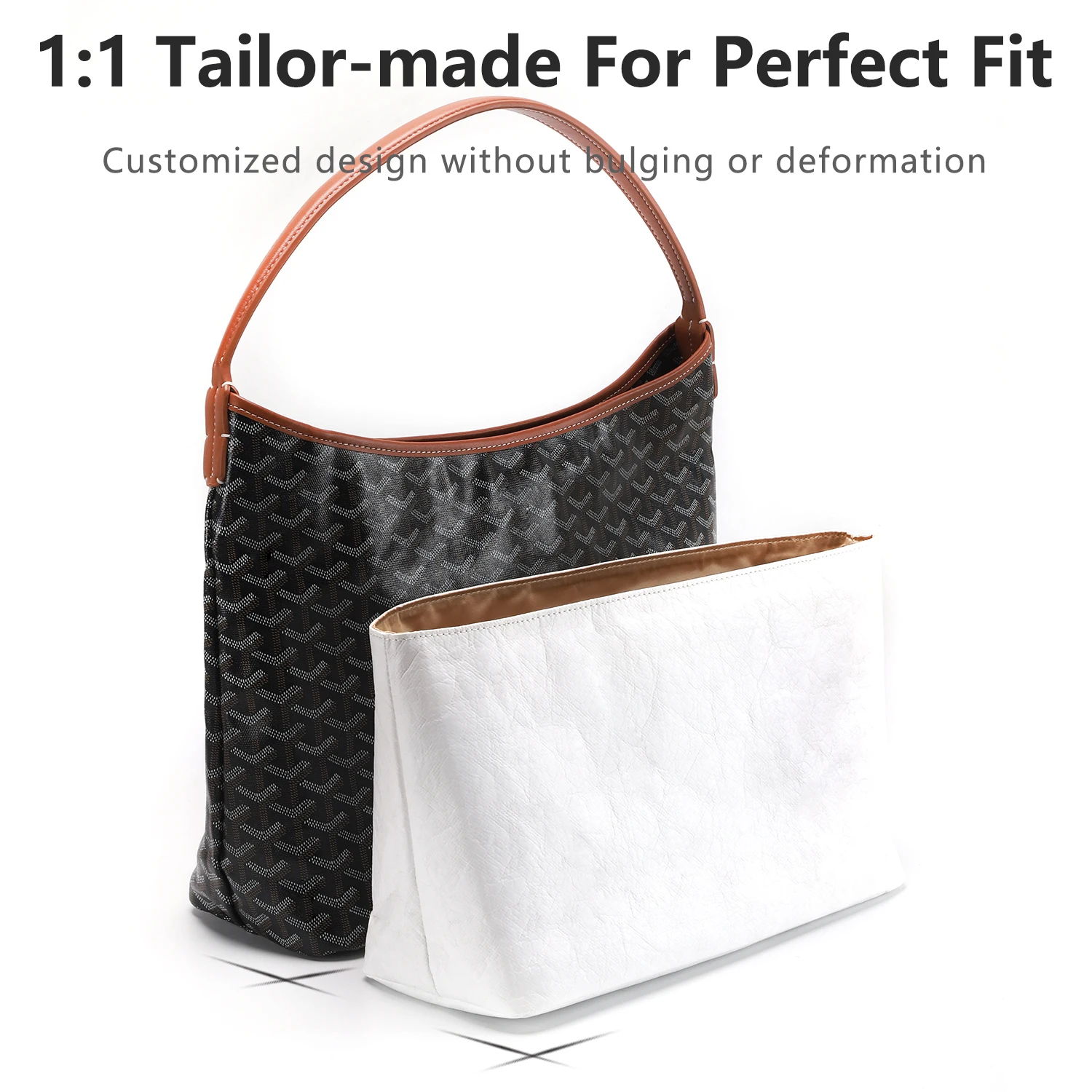 WUTA Bag Organizer For Goyard Hobo Handbag Dupont Paper Inner Bag Travel Portable Shoulder Tote Bags Insert Support Shaper