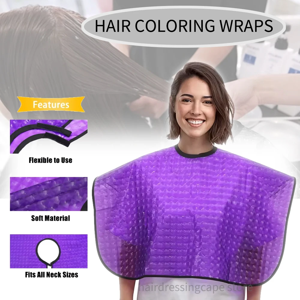 

Barbershop Hairdressing Cape Waterproof Hair Coloring Wraps for Hair Color Shampoo Hair Dye Cloth Haircut Cloak Barber Tools