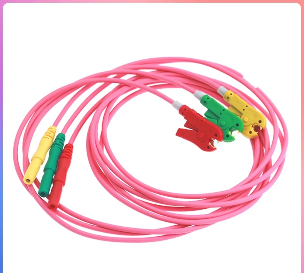 Cable Universal Dins1.5 para ECG con Clip, Cable de Monitoreo Dinámico Neonatal y Pediátrico