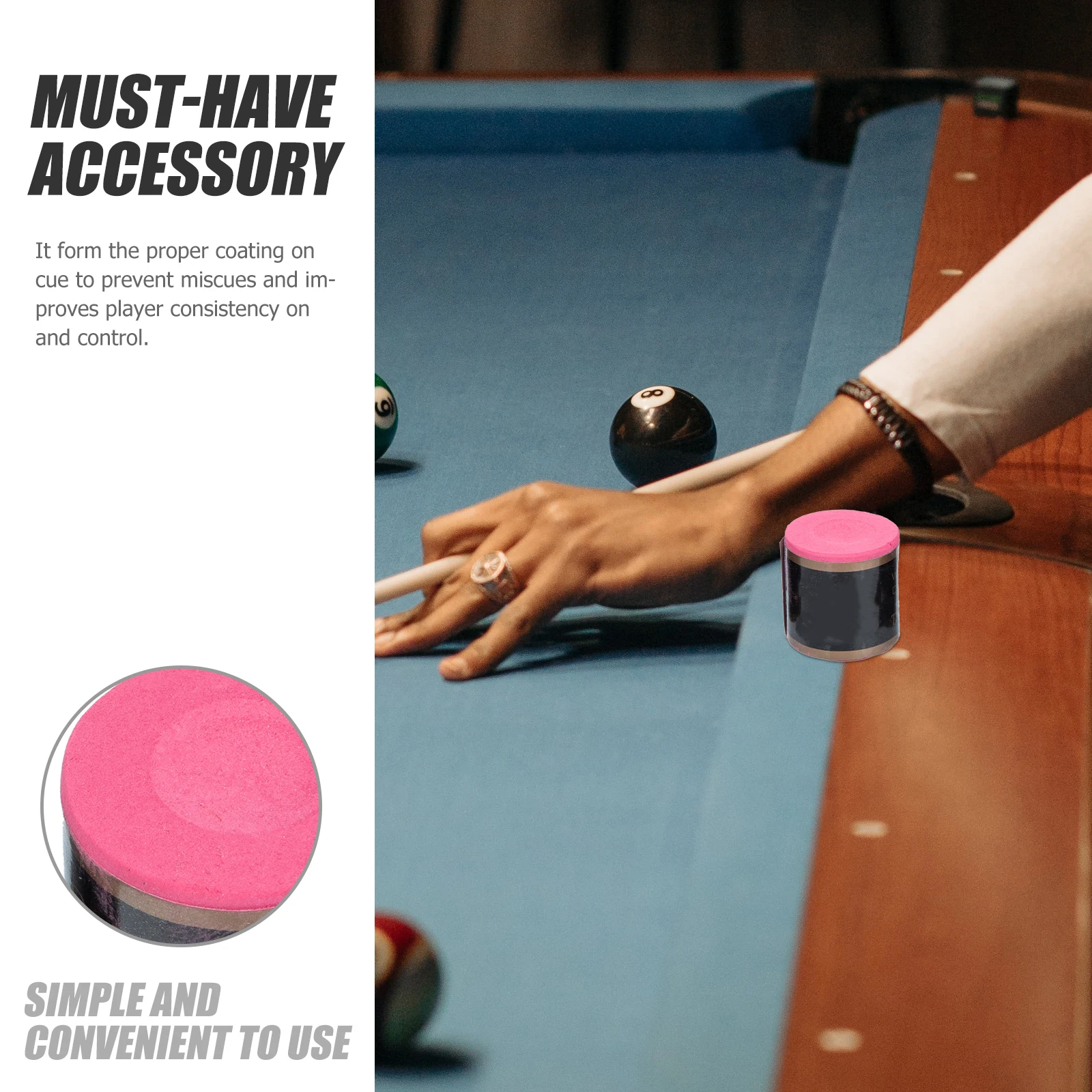 

4pcs Cue Chalk for Billiard Training Matches Prevent Skidding Improve Cue Chalk Hit Rate Endurable Accessories