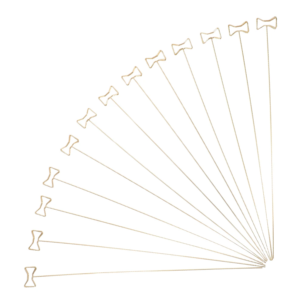 

30pcs Note Holder Desk Paper Clip Elegant Gold Metal Memo Card Placement Round Decor Accessories DIY Photo Wire Cake Wedding