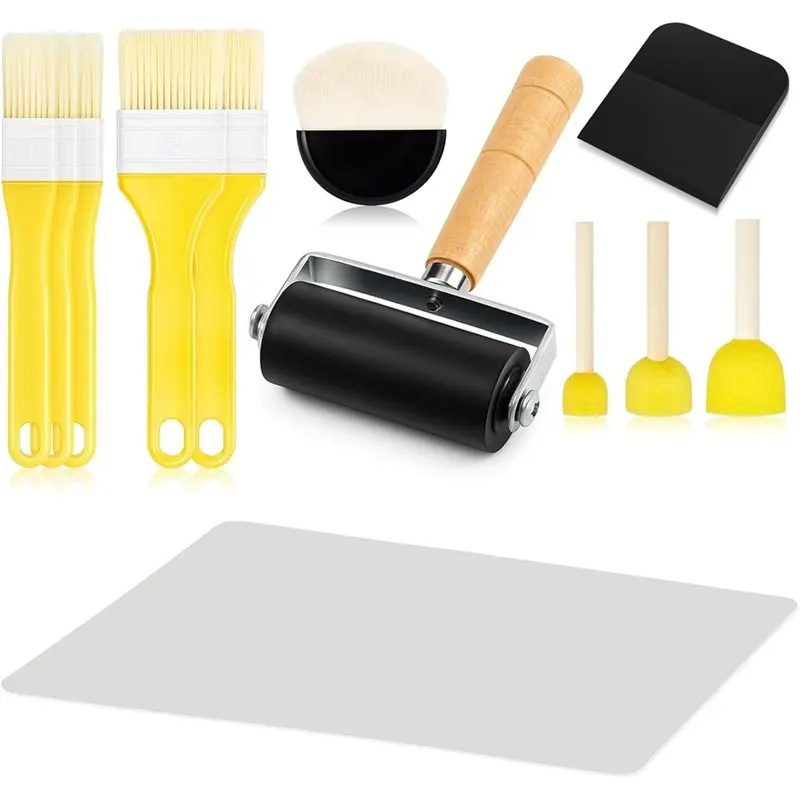 

【PUBLICITY】Essential Decoupage Tools — набор из 12 предметов, включая пенопластовую кисть, резиновый валик, полукругловую кисть, для поделок своими руками