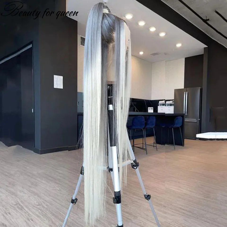 

Косплей, цветные 60, серые, прямые, прозрачные, кружевные, фронтальные парики, бразильский парик из человеческих волос для женщин, предварительно сорванные, плотность 180