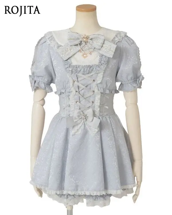 

Japanese Style Mass-Produced New Sweet Cute Lolita Jacquard Lace Dress and Shorts Two-piece Set Women's Clothing