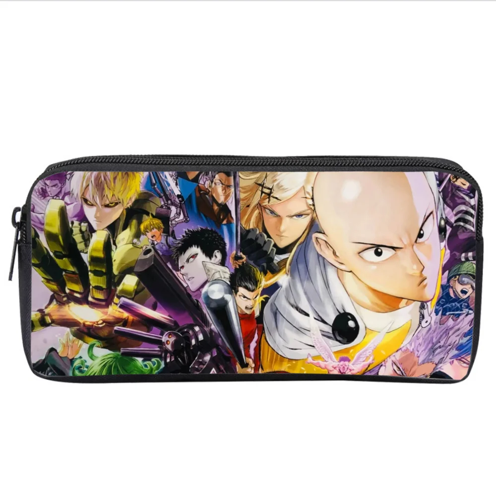 Women Cosmetic Case Makeup Bag anime ONE PUNCH-MAN Pencil case Kids Student cartoon Pencil Bag teenager Zipper Handbag