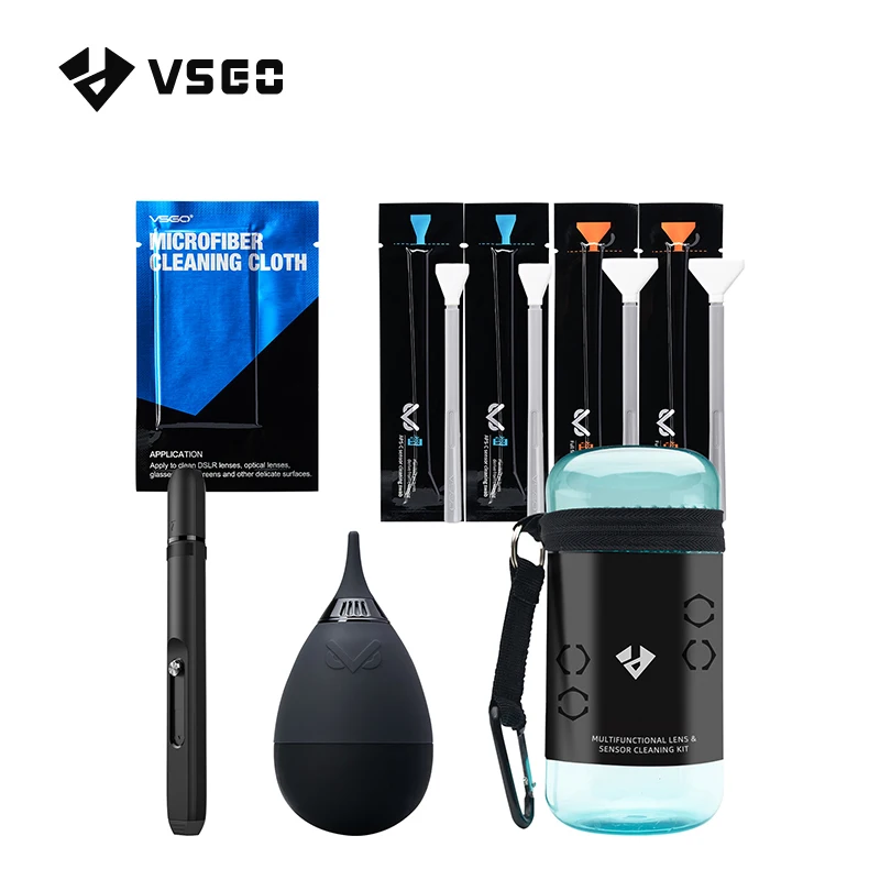 

VSGO VS-A7E 7pcs Camera Cleaning Kit Portable Bottle Tumbler Air Blower Lens Cleaning Pen for Canon, Nikon, Sony, Fuji Camera