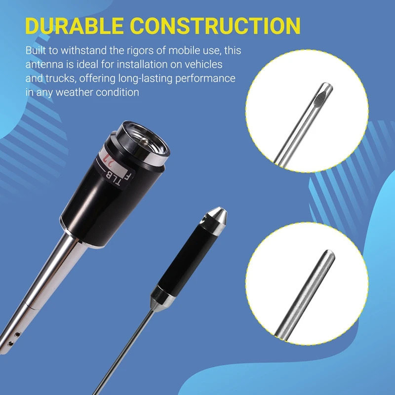 هوائي راديو CB 27 ميجا هرتز، PL259 ذكر متوافق مع Midland، Uniden، Midland، Maxon - هوائي راديو شاحنة السيارة المتنقلة