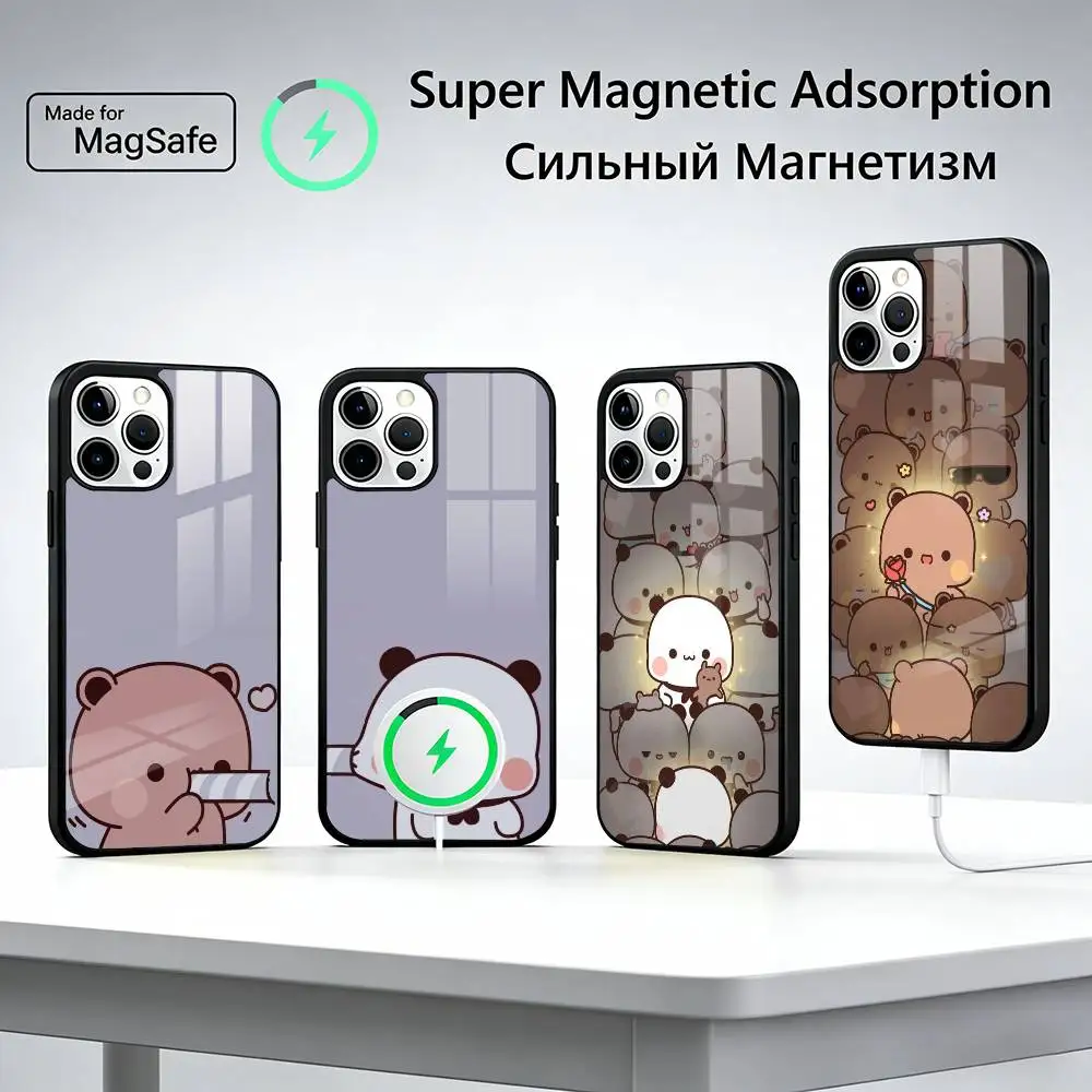 

Cute Bubu Dudu Cartoon Couple Phone Case For iPhone17,16,15,14,13,12,11 Plus,Pro Max, New Magnetic Wireless Charging