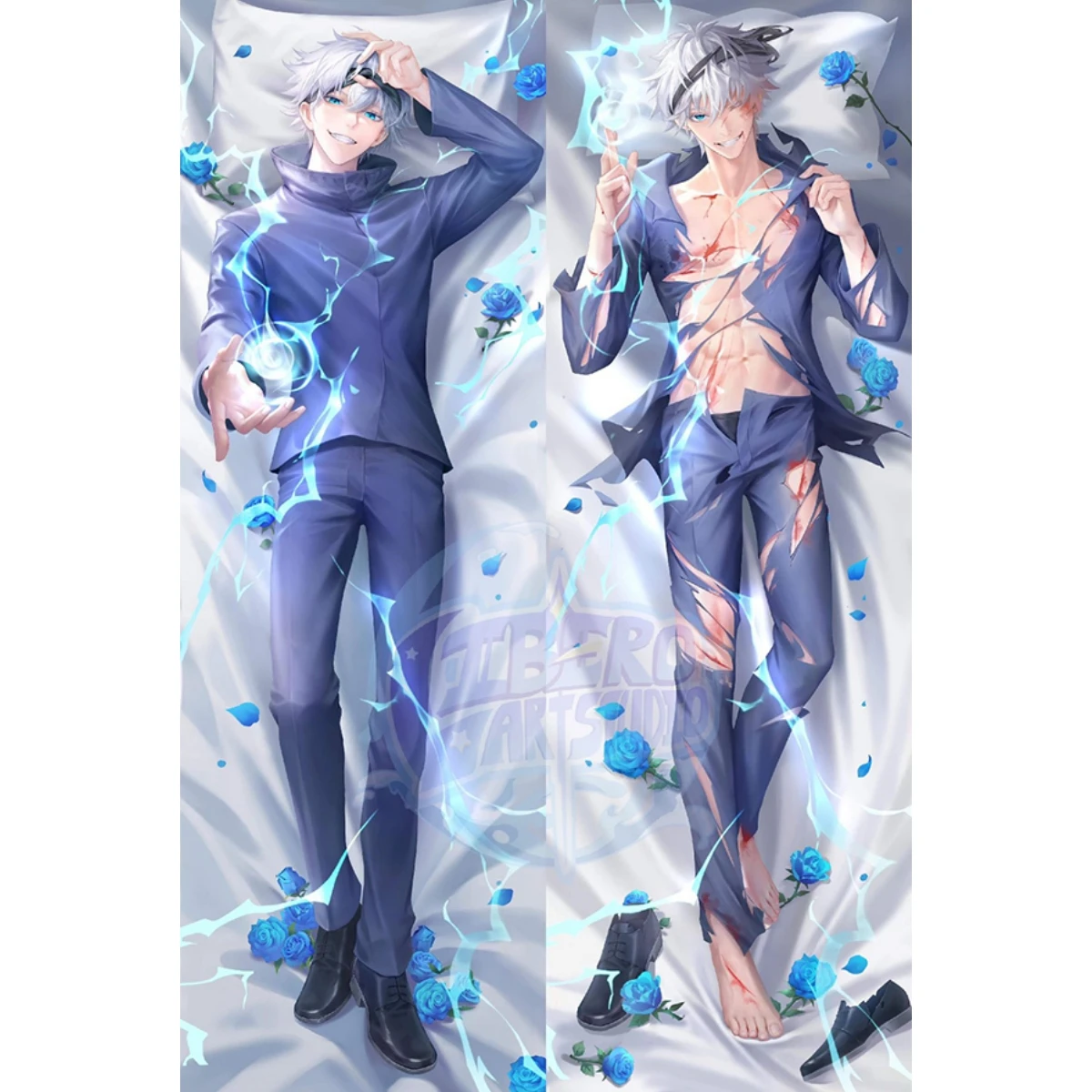 

Boyoxon Satoru Gojo Anime Pillow Case Cover Hugging Pillow Pillowcase Double-Sided Printed Peach Skin Plush Multi-Size