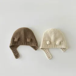 2024 New Baby Boys Girls Hat Knitted Cartoon Cute Color Autumn Winter Caps Newborn Baby Hats