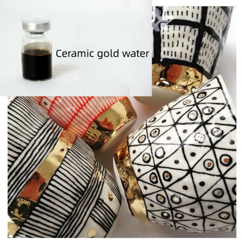 700-800℃ low temperature electric kiln ceramic gold water glaze on gold edge gold liquid gold plated gold glaze pottery tool