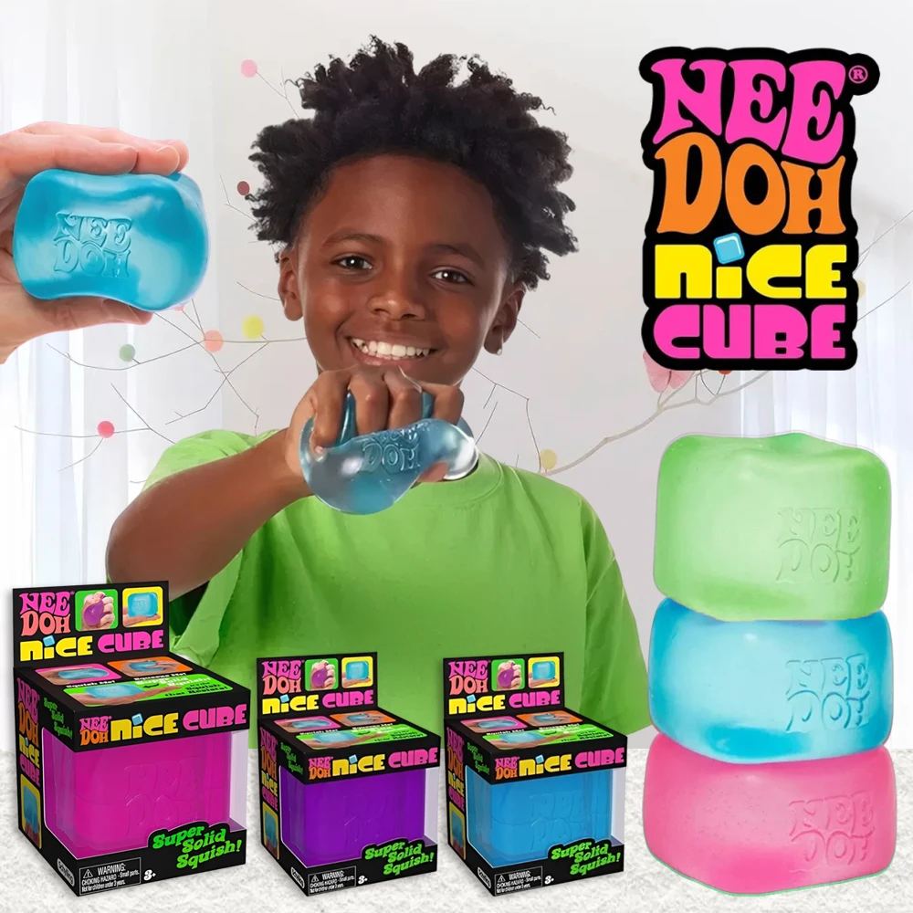 

Сенсорная игрушка-антистресс Schylling NeeDoh Nice Cube, мягкий кубик для снятия стресса, игрушка для снятия напряжения для детей, идеальный сувенир и подарок для вечеринок