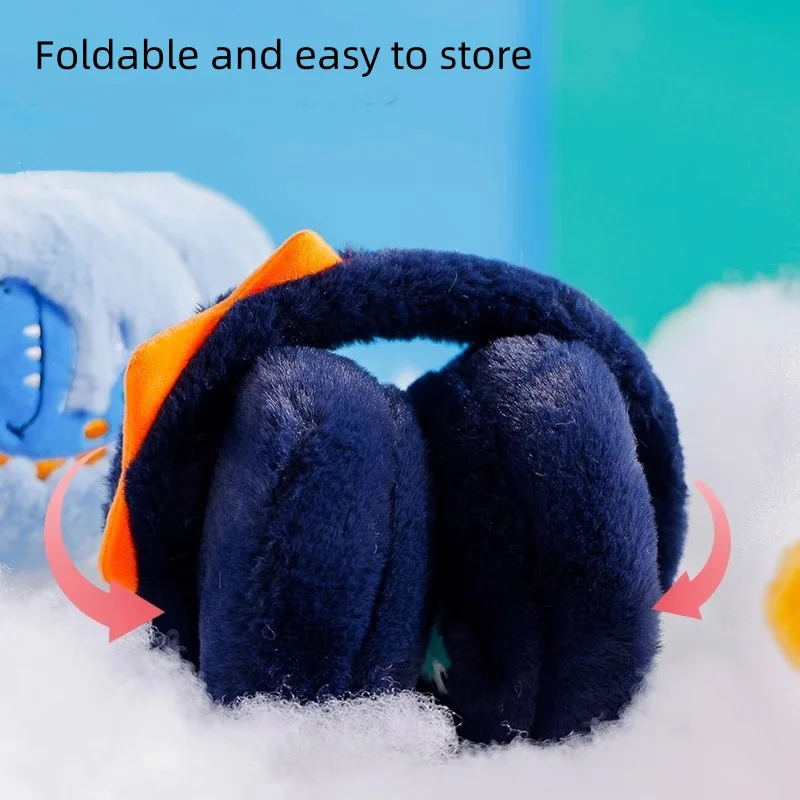 Cartoon Dinosaur Plush Earmuffs, Soft and Warm, Playful Design, Multiple Colors Available, Suitable for Autumn and Winter Daily Use/Outdoor Cold Protection, Holiday Gift