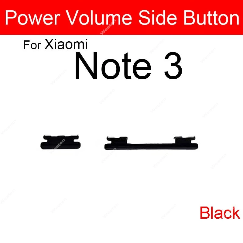 Volume Key + Power Side Button For Xiaomi Mi Note 3 Note3 Volume Up Down and Power On/Off Control Side Key Button Repair Parts