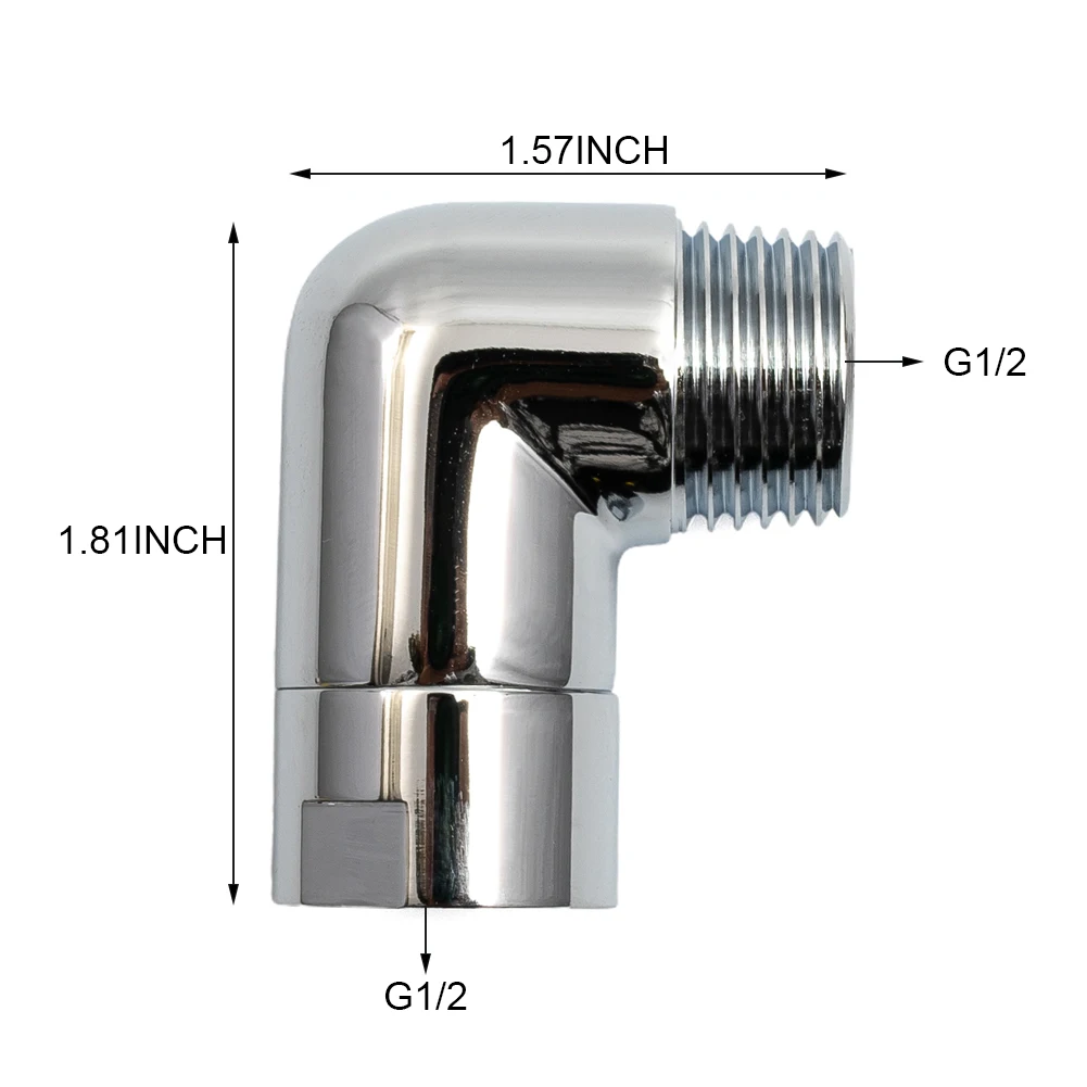 Elbow Adapter Shower Head Shower Arm Shower Head 45.00mm * 37.00mm * 23.00mm 90degree Adapter Elbow Extension Male