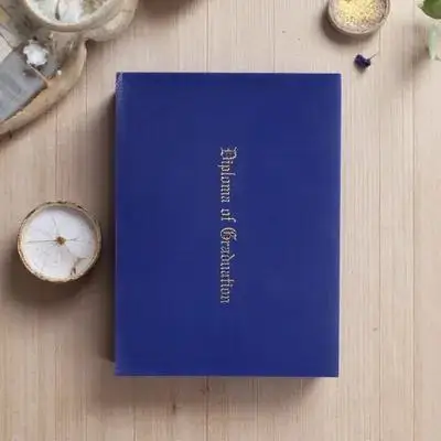 

Diploma Cover Premium Faux Bi-Fold Certificate Holder for A4 Documents Graduation Diploma Folder Degree Certificate