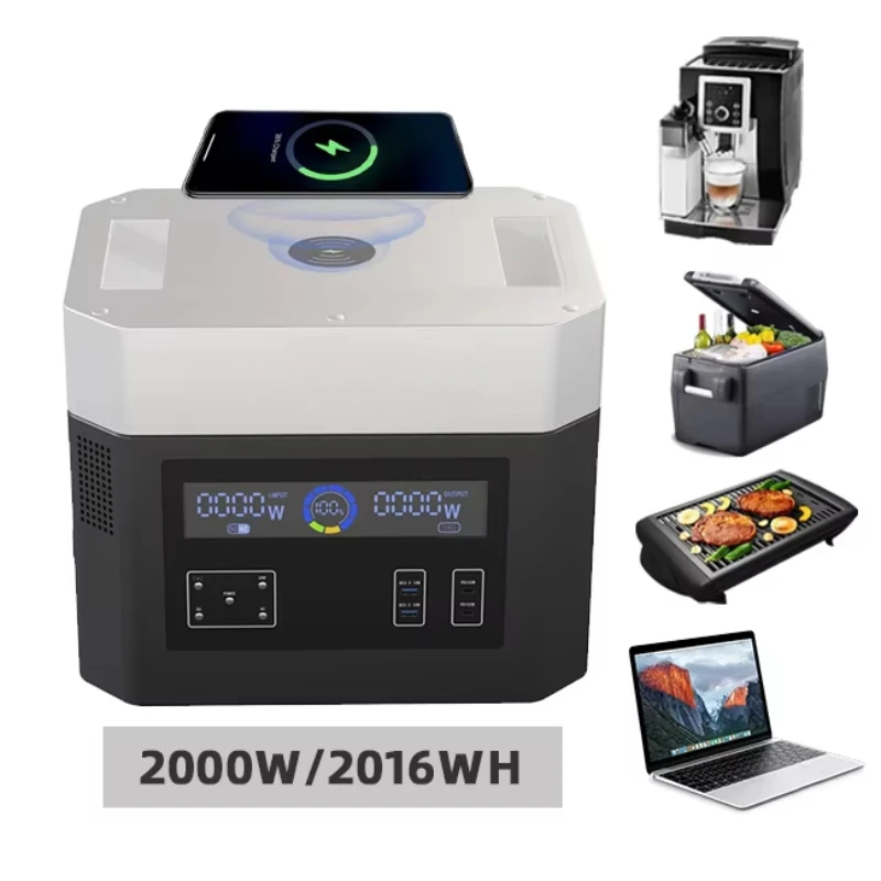 

YYHC-2000W 2016Wh Off Grid Солнечная энергетическая система Открытая портативная электростанция Зарядное устройство Аккумулятор для хранения энергии Мини-банки питания