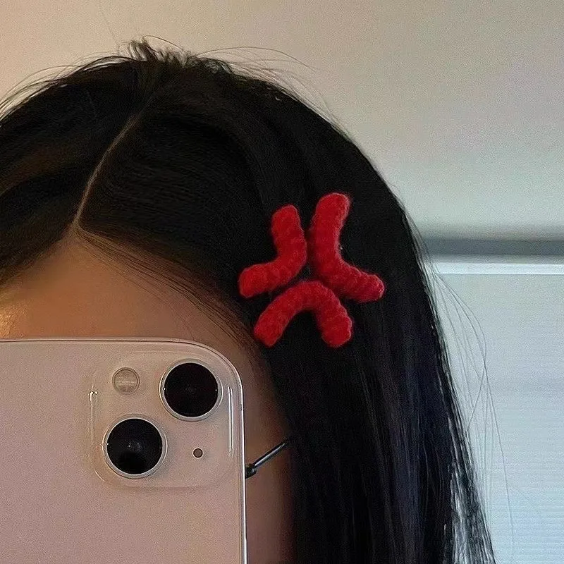 Expression Handmade Hair Clips For Women Girls Creative Angry Hair Clip Funny Side Clip Versatile Hair Accessories Gifts