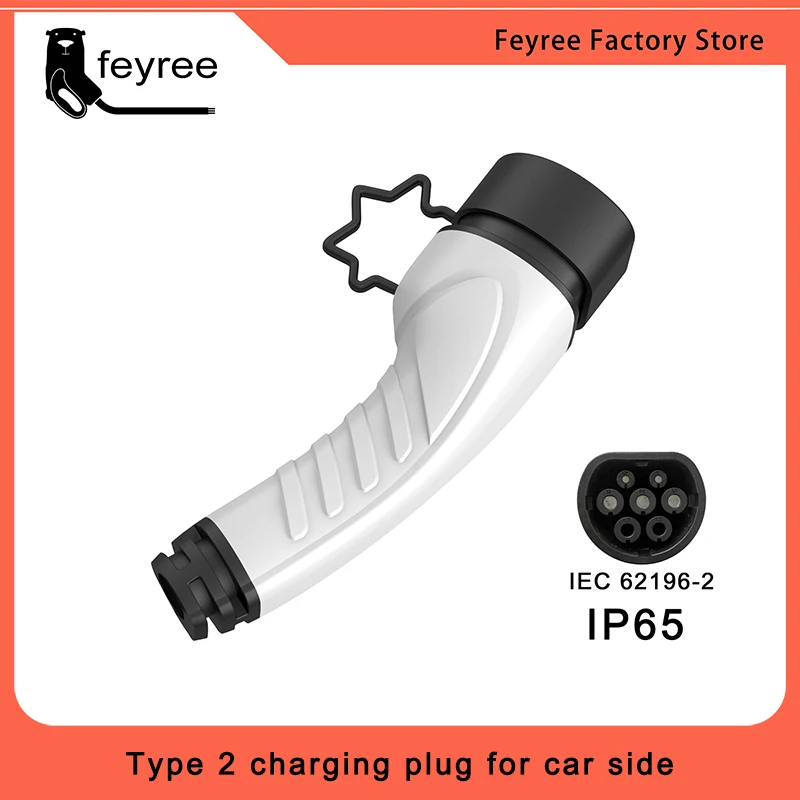 Spina per caricabatterie EV tipo2 femmina lato auto IEC 62196-2 adattatore 16A 32A 1 fase 3 fasi per stazione di ricarica per veicoli elettrici per