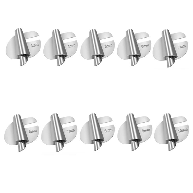 Pie para dobladillo enrollado de costura Universal, 5 unidades/paquete, rollo curvo de 6Mm-10Mm, prensatelas para máquina de coser, pie para dobladillo duradero