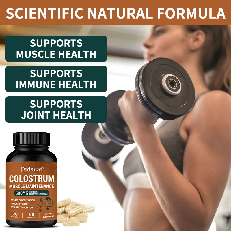 Bunkell Colostrum Supplement with IgG - Supports Muscle, Bone, Immune, Joint Health, Balanced Gut Flora and Gut Health