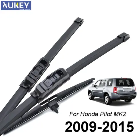 Xukey Front Rear Windscreen Wiper Blades For Honda Pilot 2 2011 2012 2013 2014 2015 76730-SZA-A02 76620-SZA-A01 76630-SZA-A01