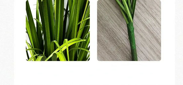 Künstliches Zwiebelgras, Kunstrasen, Hochzeitsbereich, Dekoration, Heimdekoration, Topf, gefälschte Pflanze, Gartendekoration – Detail 9