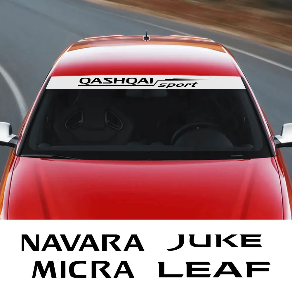 For Nissan Leaf Juke Qashqai Pathfinder 370Z Micra Navara NV200 Serena Car Front Windshield Stickers Exterior Car Accessories