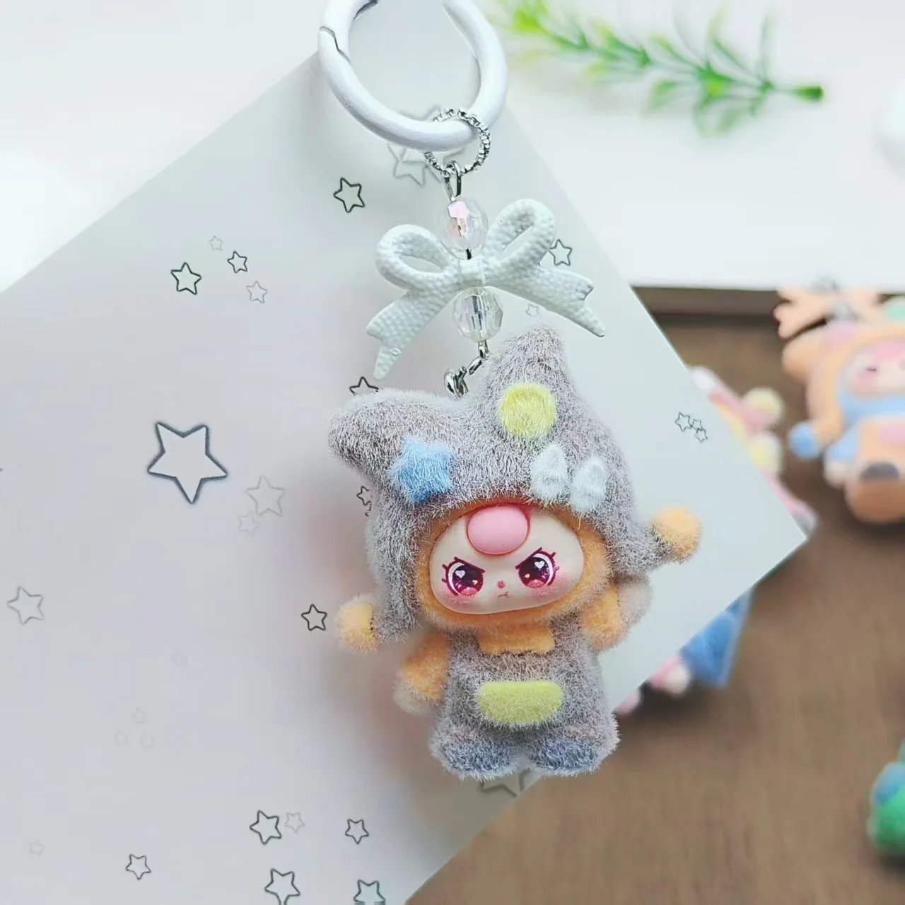 1PCSNew سلسلة المفاتيح الصغيرة الكرتون الإبداعية ثلاثية الأبعاد دمية الطلاب المدرسية قلادة سيارة مفتاح سلسلة النساء الرجال يعرض 2025 #1