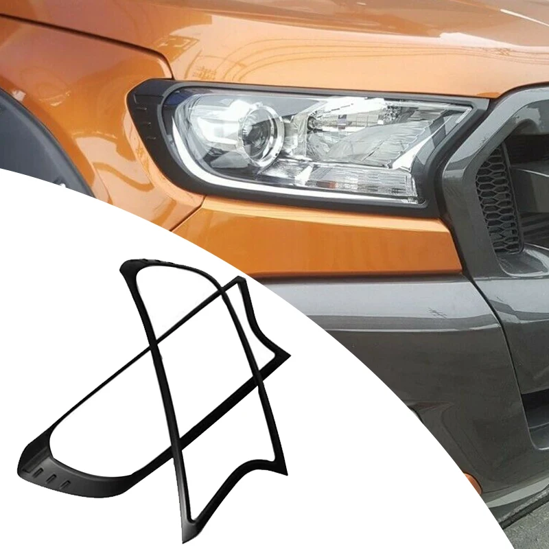 Car Front Headlighs Cover Trim For Ford Ranger T7 T8 Everest 2016 2017 2018 2019 2020