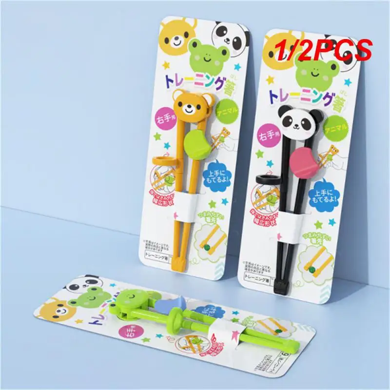 

1/2PCS Stainless Steel Chopsticks For Kids Cartoon Learning Chop Sticks Reusable Training Chopsticks Cute Children Tableware Set