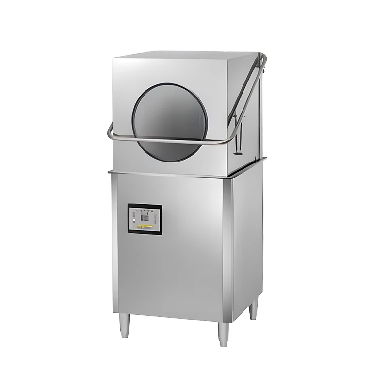 Washing Machine for Restaurant Hotel Kitchen High-Efficiency Commercial Hood-Type Dishwasher Freestanding Industrial Dish