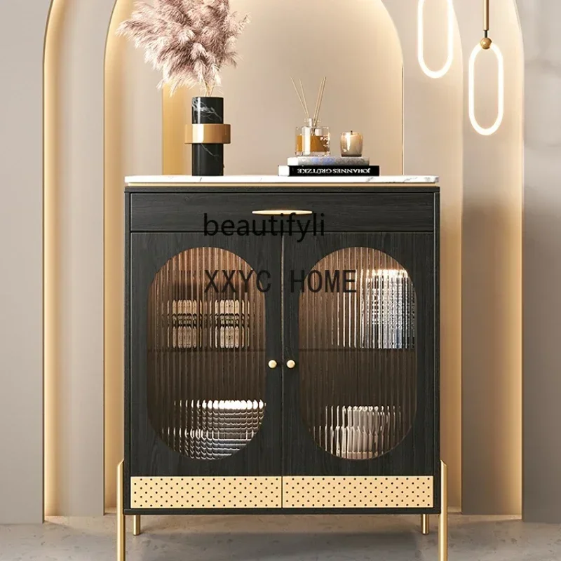 

Роскошный сервант, каменная тарелка, полка для гостиной, современный минималистичный шкаф для чая, вина, кухонный шкаф