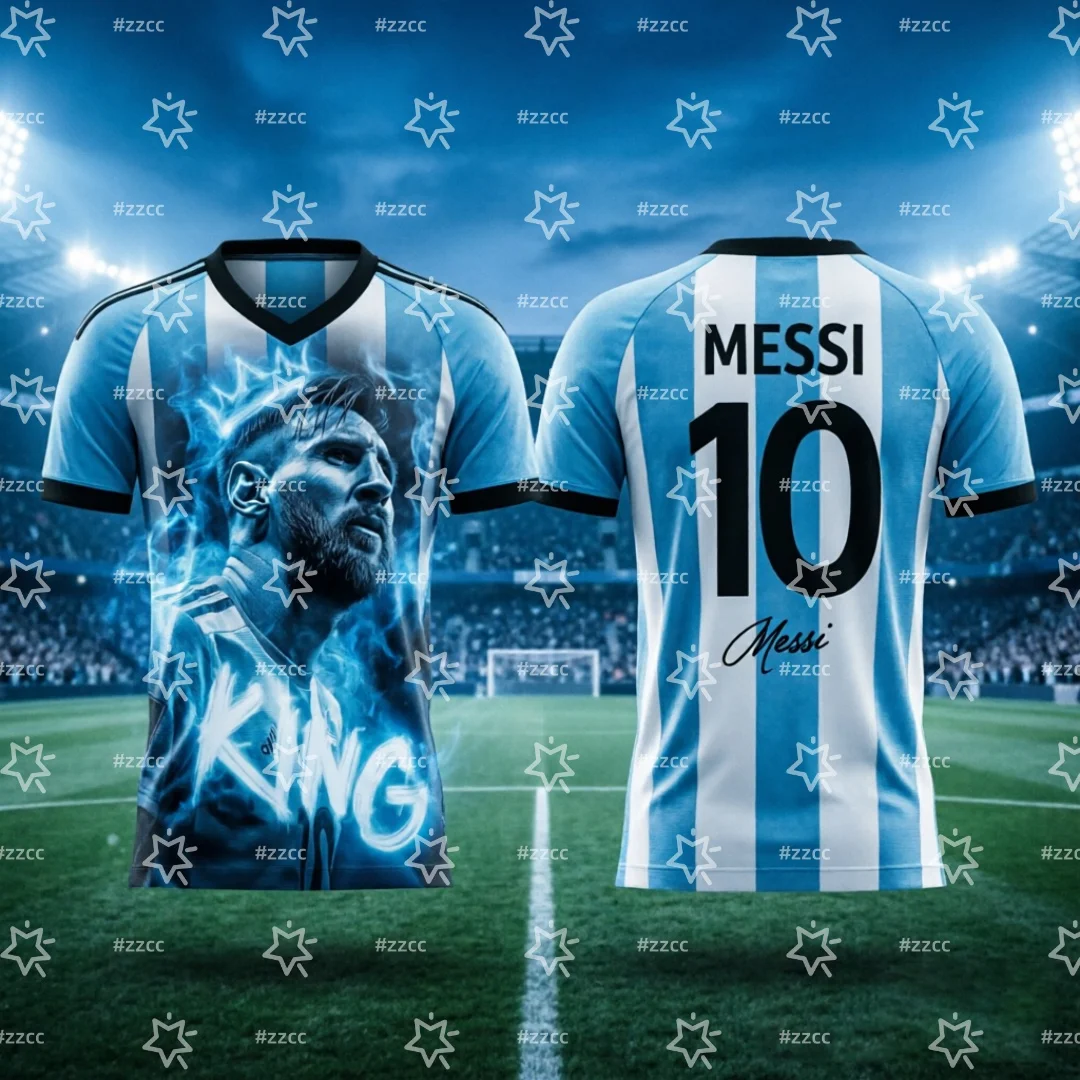 2026 Argentina Messi Fan Memorial Football Jersey Summer Sports Men's T-Shirt Children's Clothing Tee Y2k Woman cycling jersey ﻿