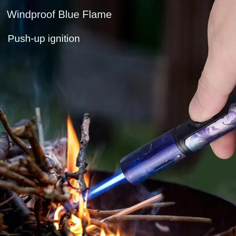 HONEST Metal Windproof Lighter Refillable Pen Torch Lighter Jet Flame Butane Lighter Kitchen BBQ Candle Camping Men Gadget Gifts