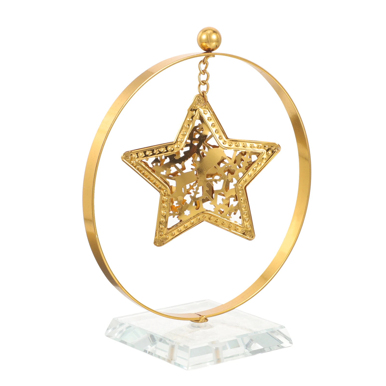 

Five pointed Star Decor Living Room Bedroom Cabinet Christmas Atmosphere nament Iron Crystal Material Safe Reliable